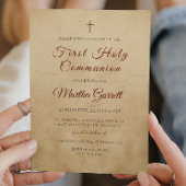 Eenvoudige en elegante Eerste Heilige Communie Kaart
