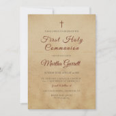 Eenvoudige en elegante Eerste Heilige Communie Kaart (Voorkant)