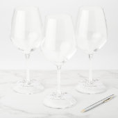 Eenvoudige en elegante Eucalyptus Branch Wine Glas Wijnglaslabel (Set)