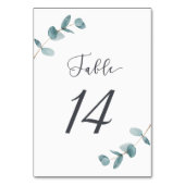 Eenvoudige en Elegante Eucalyptus laat kalligrafie Kaart (Achterkant)