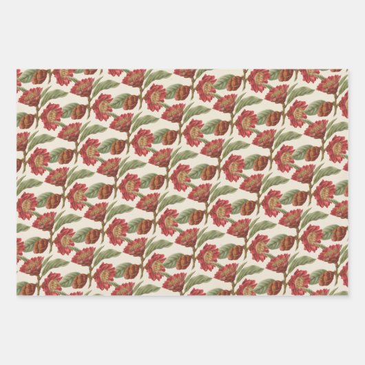 Eenvoudige en elegante feestdag inpakpapier vel (Voorkant)