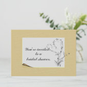 Eenvoudige en elegante Floral Uitnodiging (Staand voorkant)