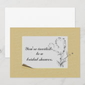 Eenvoudige en elegante Floral Uitnodiging (Voorkant / Achterkant)