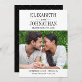 Eenvoudige en elegante foto opslaan de Kaart Datum (Voorkant / Achterkant)