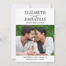 Eenvoudige en elegante foto opslaan de Kaart Datum