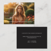 Eenvoudige en elegante fotografie visitekaartje (Voorkant / Achterkant)