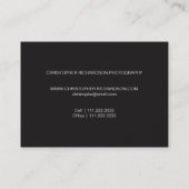 Eenvoudige en elegante fotografie visitekaartje (Achterkant)