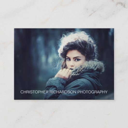 Eenvoudige en elegante fotografie visitekaartje (Voorkant)