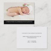 Eenvoudige en elegante fotografie visitekaartje (Voorkant / Achterkant)