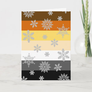 Eenvoudige en elegante Gay Beer-kerstkaart Feestdagen Kaart