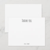 Eenvoudige en elegante gepersonaliseerde bedankkaa notitiekaartje (Voorkant / Achterkant)