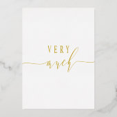Eenvoudige en elegante Gold Foil - Hartelijk dank! Folie Uitnodiging (Achterkant)
