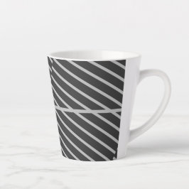 Eenvoudige en elegante grafische koffiemok latte mok