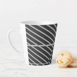 Eenvoudige en elegante grafische koffiemok latte mok