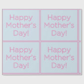 Eenvoudige en Elegante Happy Moederdag in a Box Cadeaupapier (Vlak)