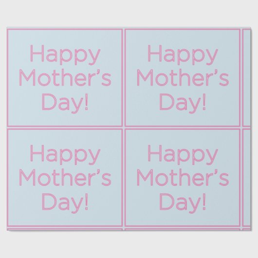 Eenvoudige en Elegante Happy Moederdag in a Box Cadeaupapier (Vlak)