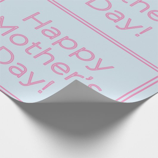 Eenvoudige en Elegante Happy Moederdag in a Box Cadeaupapier (Hoek)