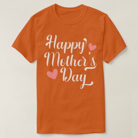 Eenvoudige en elegante Happy Mothers Day Calligraf T-shirt (Design voorkant)
