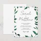 Eenvoudige en elegante huwelijksuitnodiging aankondiging (Voorkant / Achterkant)