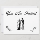 Eenvoudige en elegante huwelijksuitnodigingen kaart (Voorkant)