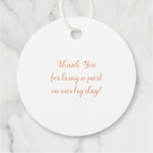 Eenvoudige en elegante initialen voor perzikbruilo bedankjes labels (Achterkant)