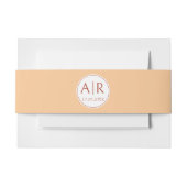 Eenvoudige en elegante initialen voor perzikbruilo uitnodigingen wikkel (Voorkant Voorbeeld)