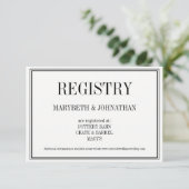 Eenvoudige en Elegante Kaart van het huwelijksregi (Staand voorkant)