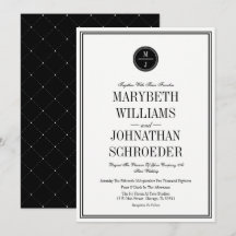 Eenvoudige en elegante Kaart voor huwelijksuitnodi