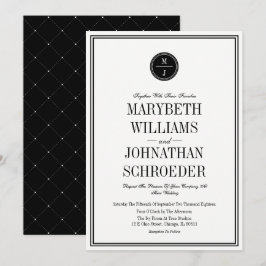 Eenvoudige en elegante Kaart voor huwelijksuitnodi