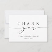 Eenvoudige en elegante kalligrafie Hartelijk dank Bedankkaart (Voorkant)