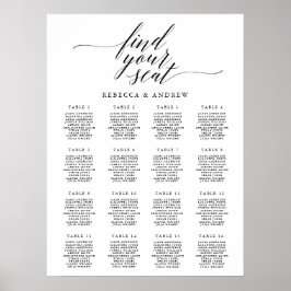Eenvoudige en elegante kalligrafie-weddenschappen poster