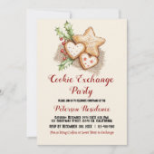 Eenvoudige en elegante kerst Cookie Exchange Kaart (Voorkant)