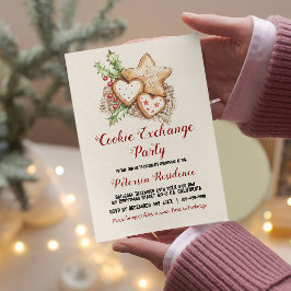 Eenvoudige en elegante kerst Cookie Exchange Kaart