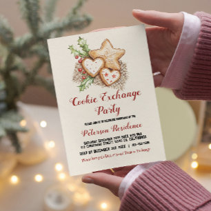 Eenvoudige en elegante kerst Cookie Exchange Kaart