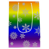 Eenvoudige en elegante kerst medium cadeauzakje (Achterkant)