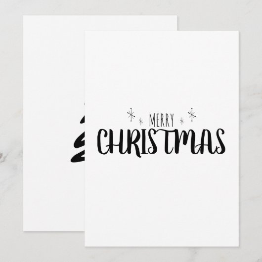 Eenvoudige en elegante kerstkaart (Voorkant / Achterkant)