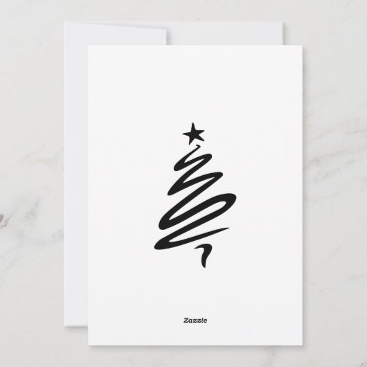 Eenvoudige en elegante kerstkaart (Achterkant)