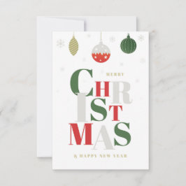 Eenvoudige en elegante kerstkaart. kaart