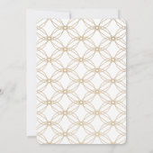 Eenvoudige en elegante koperen look met witte brui kaart (Achterkant)