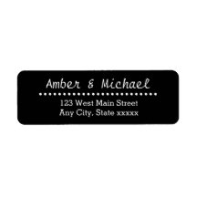 Eenvoudige en elegante labels voor retouradressen