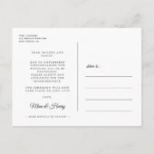 Eenvoudige en elegante liefde is geduldige bruilof briefkaart (Achterkant)