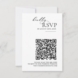 Eenvoudige en elegante minimalistische chique RSVP kaartje