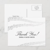 Eenvoudige en elegante muzikale bedankkaarten briefkaart (Voorkant / Achterkant)