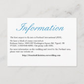 Eenvoudige en elegante ontvangstkaart informatiekaartje (Achterkant)