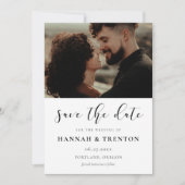 Eenvoudige en elegante ontwerp fotocard save the date (Voorkant)