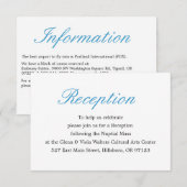 Eenvoudige en elegante opvangkaart informatiekaartje (Voorkant / Achterkant)