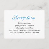 Eenvoudige en elegante opvangkaart informatiekaartje (Voorkant)