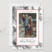 Eenvoudige en elegante  Pine Sprig Holiday Kaart (Voorkant)