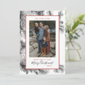 Eenvoudige en elegante Pine Sprig Holiday Kaart (Staand voorkant)