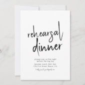 Eenvoudige en elegante repetitie diner uitnodiging (Voorkant)